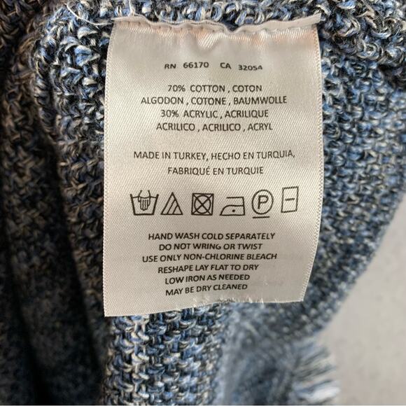 Holding Horses Womens Fringe Sweater Dress Sz XS Blue Cowgirl Boho Western Knit - Picture 8 of 10